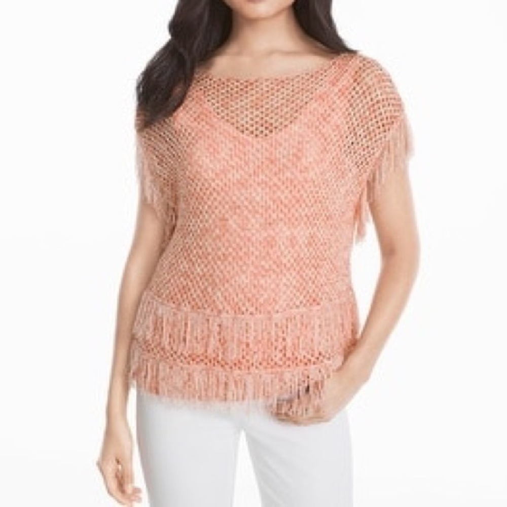 White House Black Market Fringe Pullover Sweater